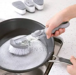 Long Handle Pot Brush - እጅዎን ሳይነኩ እቃ የሚያጥቡበት (Soap Dispenser)