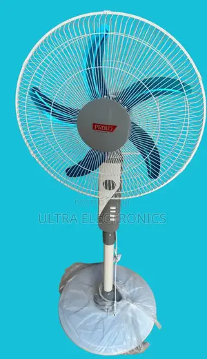 Proud Brand Pedestal Fan. It Features 5 Blades for Powerful Cooling.