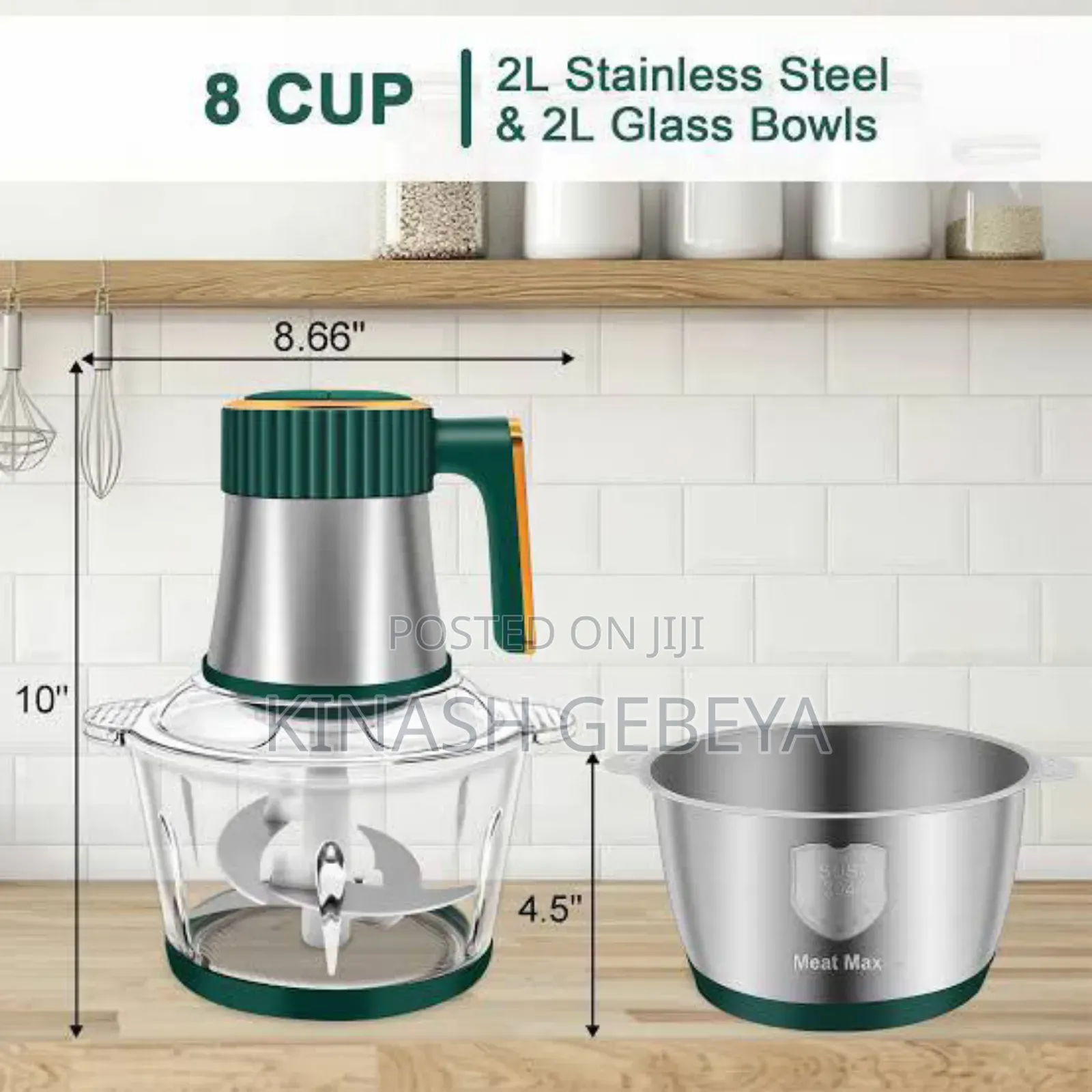 2in1 Hobby Lobby Food Chopper(With Two 4 Litre Jars)