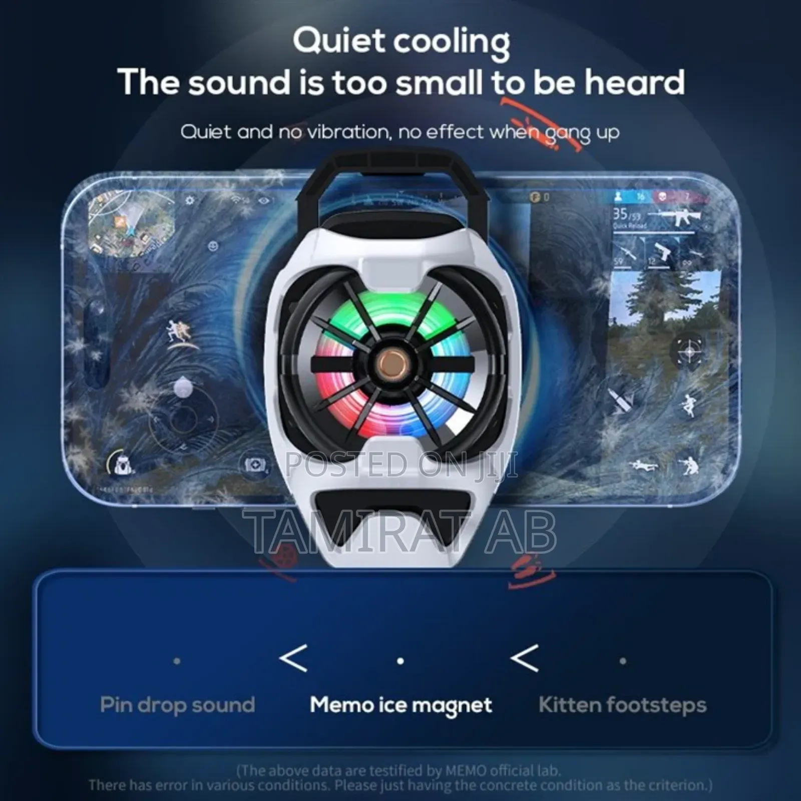 Memo Dl22 Outdoor Live Streaming Phone Cooler Back Clip Style - Black