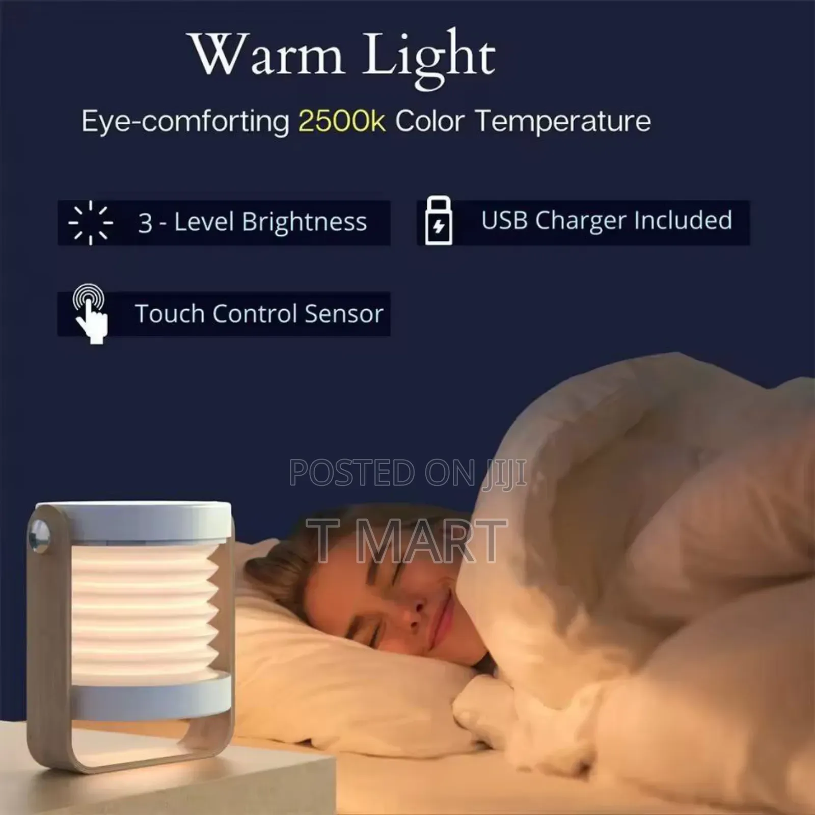 Foldable Led Bedside Table Lamp