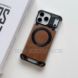 # iPhones 16pro Max Frameless Metal Cover Case * Natural Wood