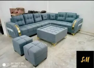 Backless Sofa Design With Table