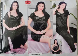 Black 5set Pyjama and Sleepwear for Womens