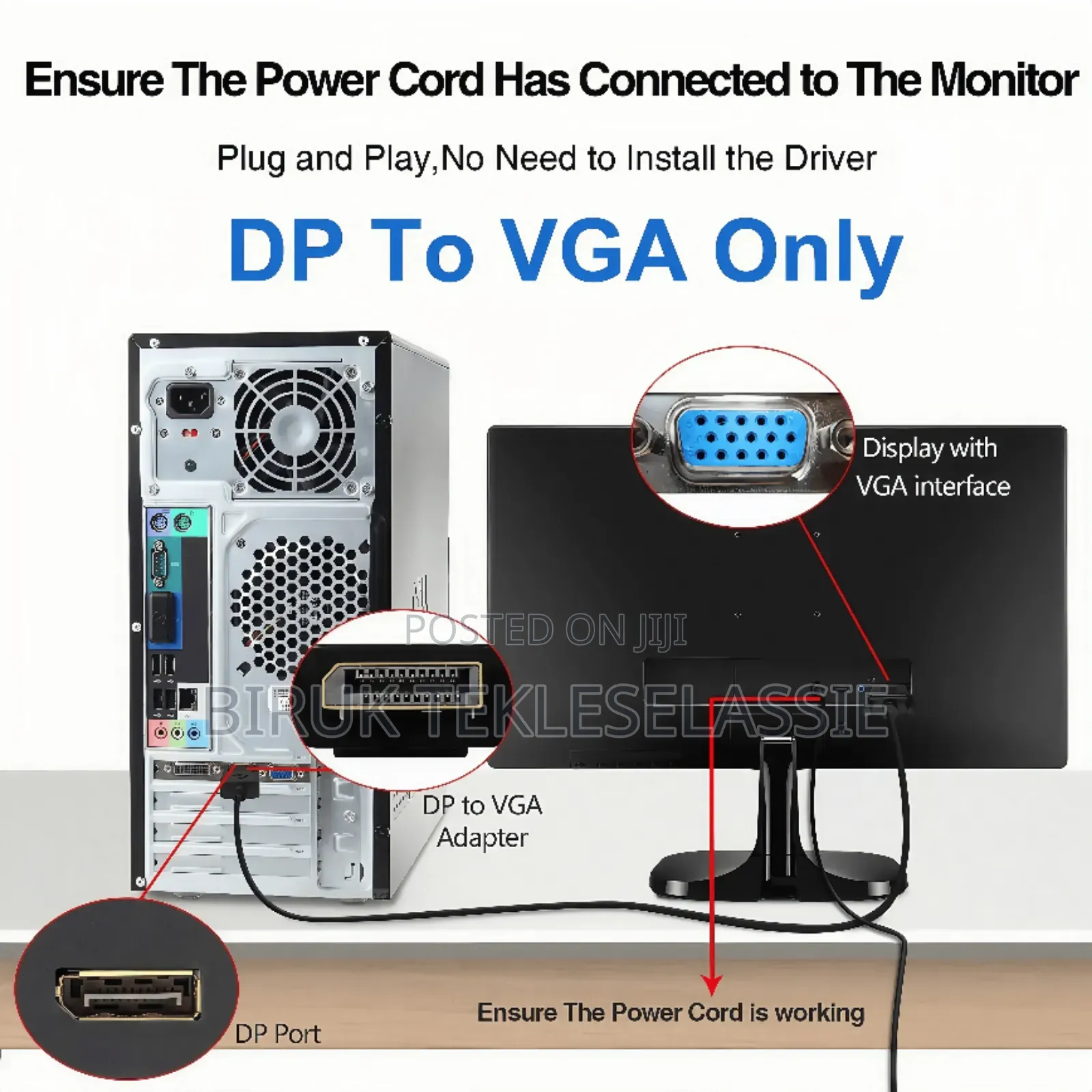 Dp to Vga Cable 1.5 M