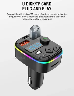 Car Mp3 Player Bt5.3 Handsfree Call Dual Usb Charger Portable Car Fm