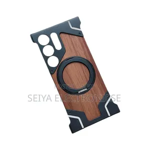 Ultra , S22, S23, S24, S25 Freamlass Metal Cover. Wood Case