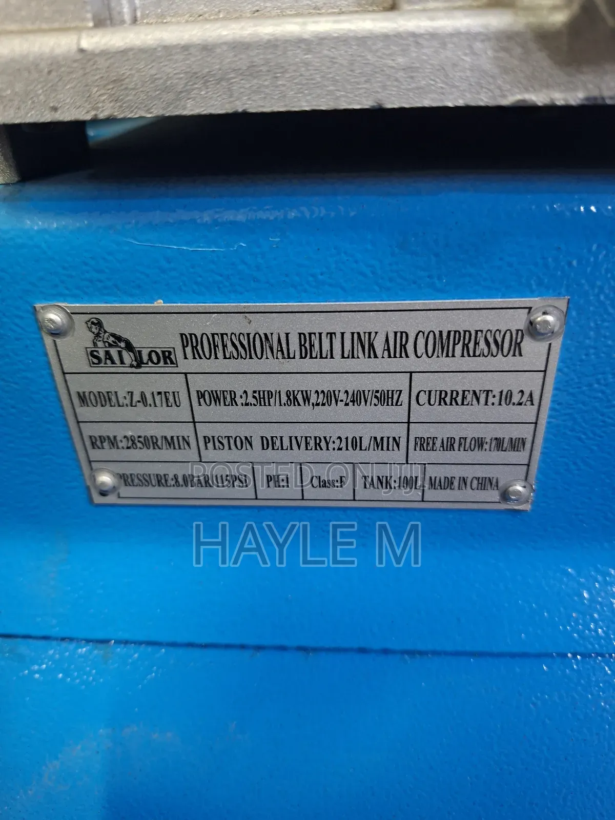 Sailor Air Compressor 100Litter