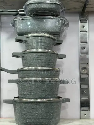 Momcoc Granite 6 PCS Cookware Set ማምኮክ የግራናይት ድስቶች