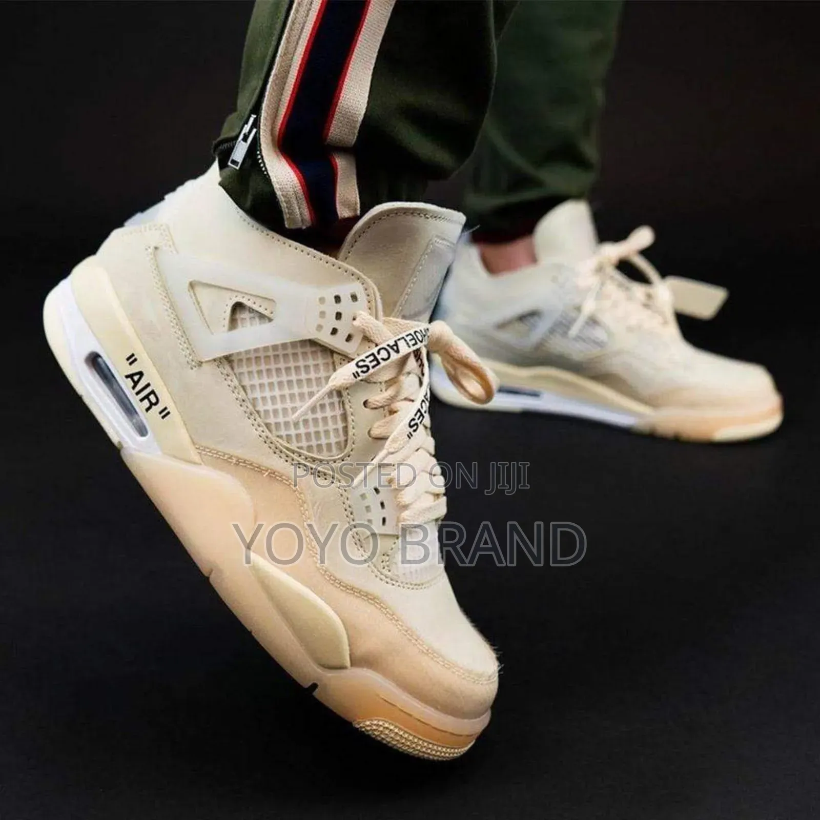 Air Jordan 4 Retro*Off White Sail Fashion Sneaker