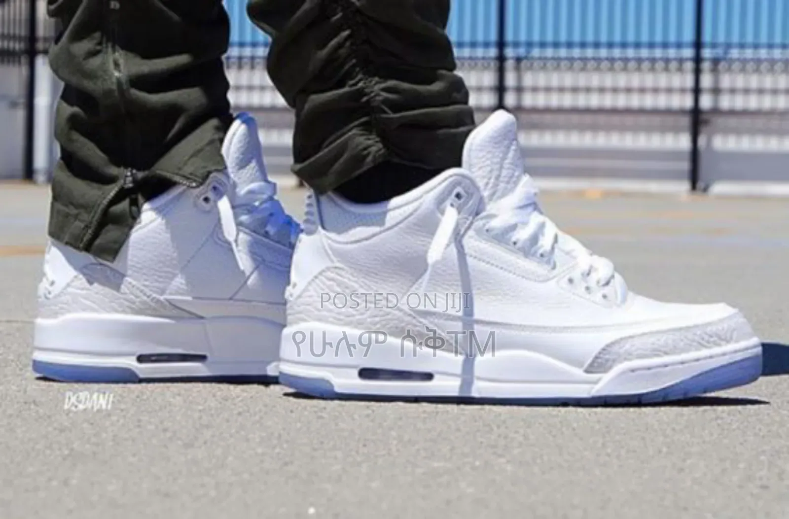 Air Jordan 3 Retro 'Unc' 'White Blue' Mid Men's Shoes