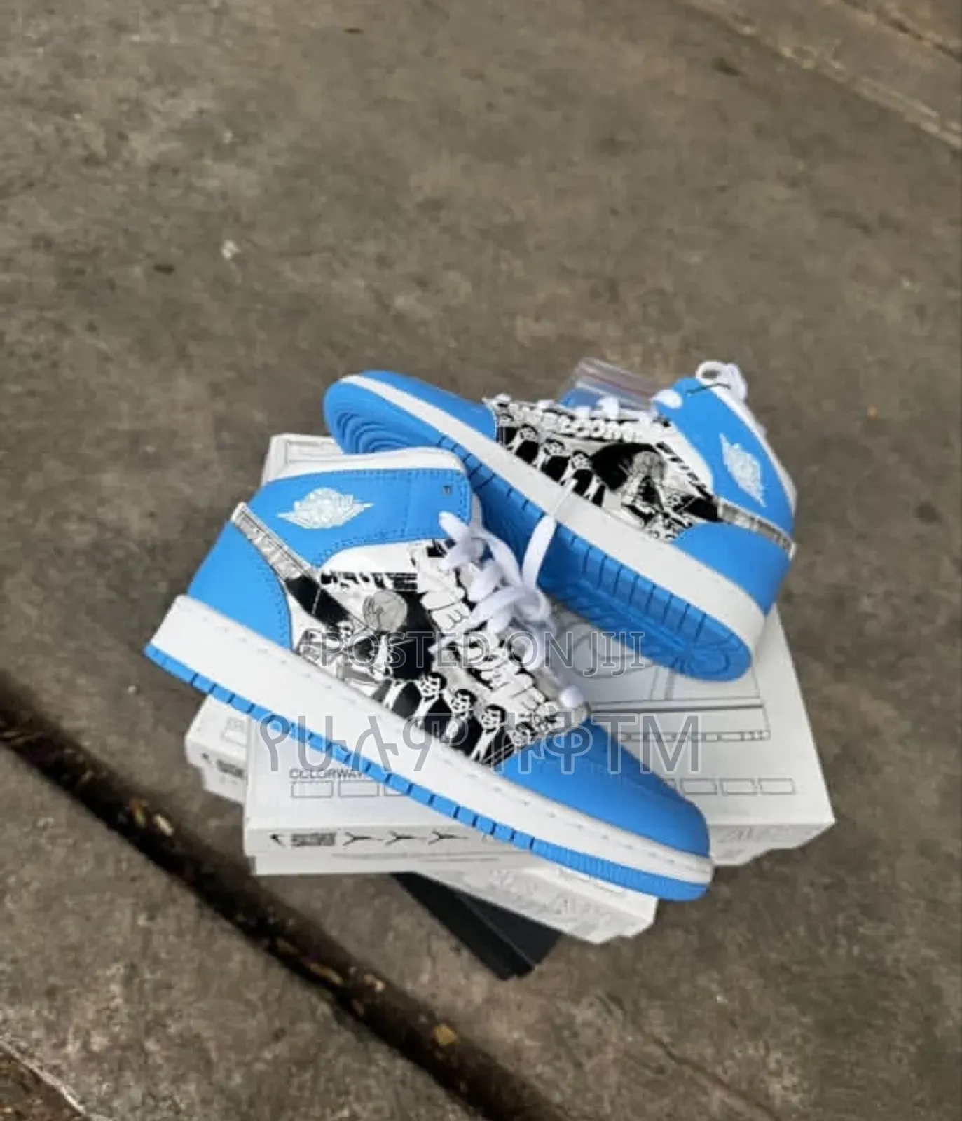 Air Jordan 1 Mid Gs 'School Game Winner' 'White/Uni Blue' Men's Shoes