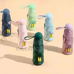 Mini Uv Resistant Pocket Umbrella ሞባይል ስልክዎን የምታክል ከፀሃይና ከዝናም ጃንጥላ