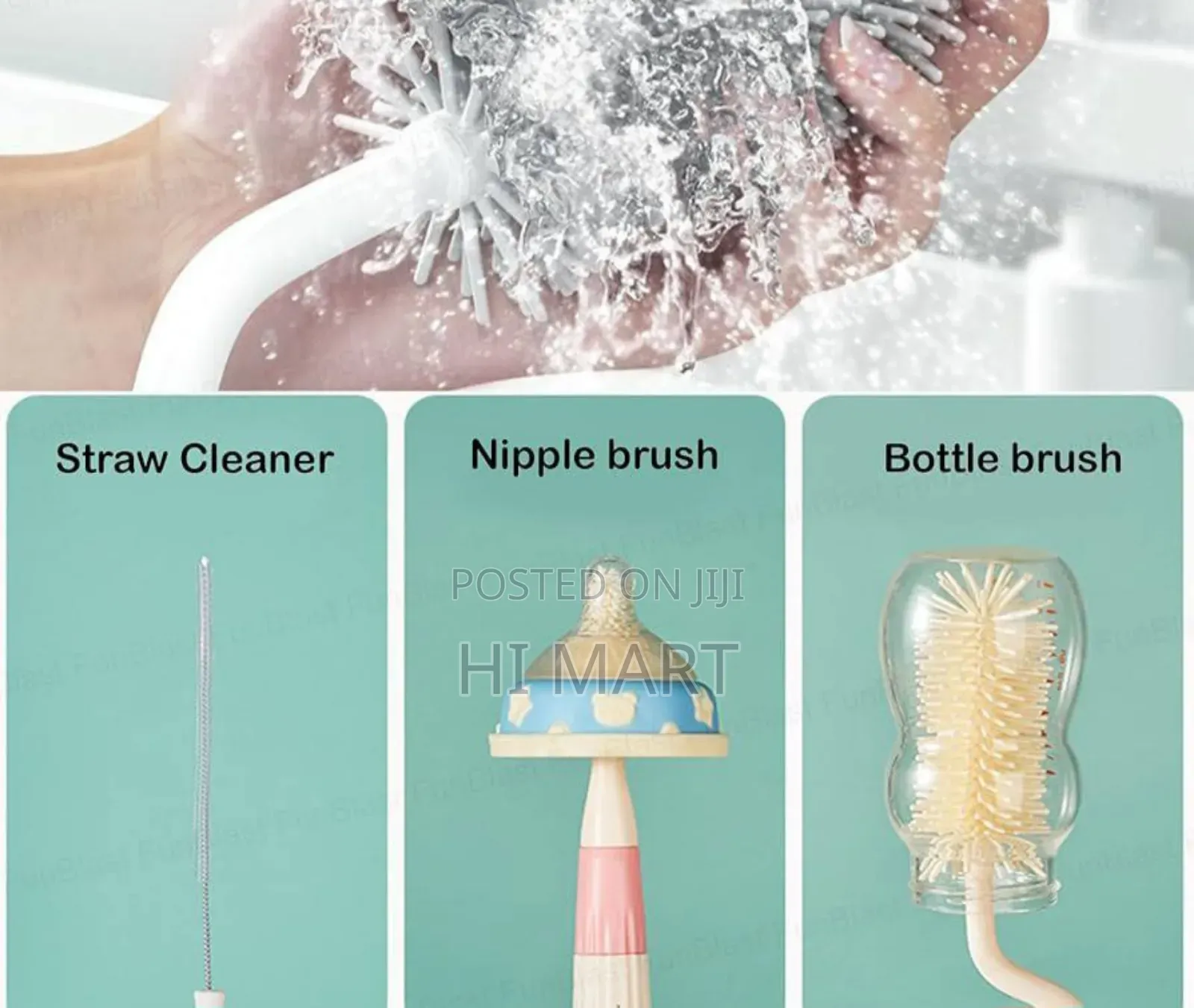 3pcs Silicone Baby Bottle Brush