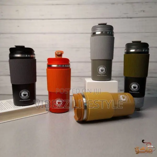 Portable Thermal Coffee Cup With Silicone Grip – Hot Cold