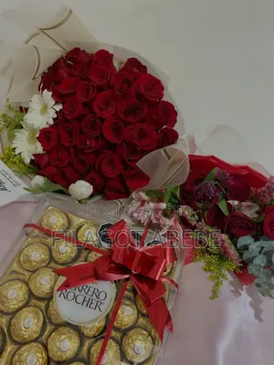 Gift Packages . Chocolate and Flower Mix Gift for Her
