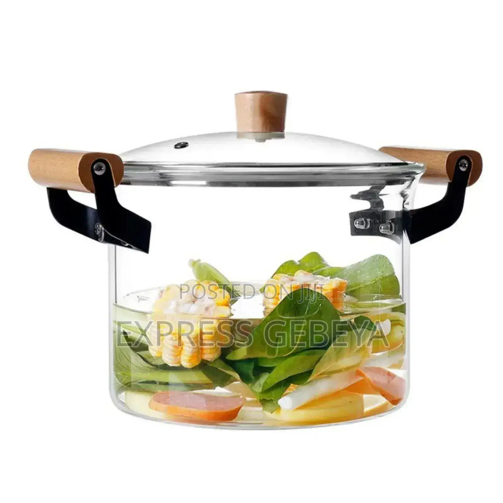 Heat Resistant Glass Pot ከፍተኛ ሙቀት ከሚቋቋም ብርጭቆ የተሰራ ድስት