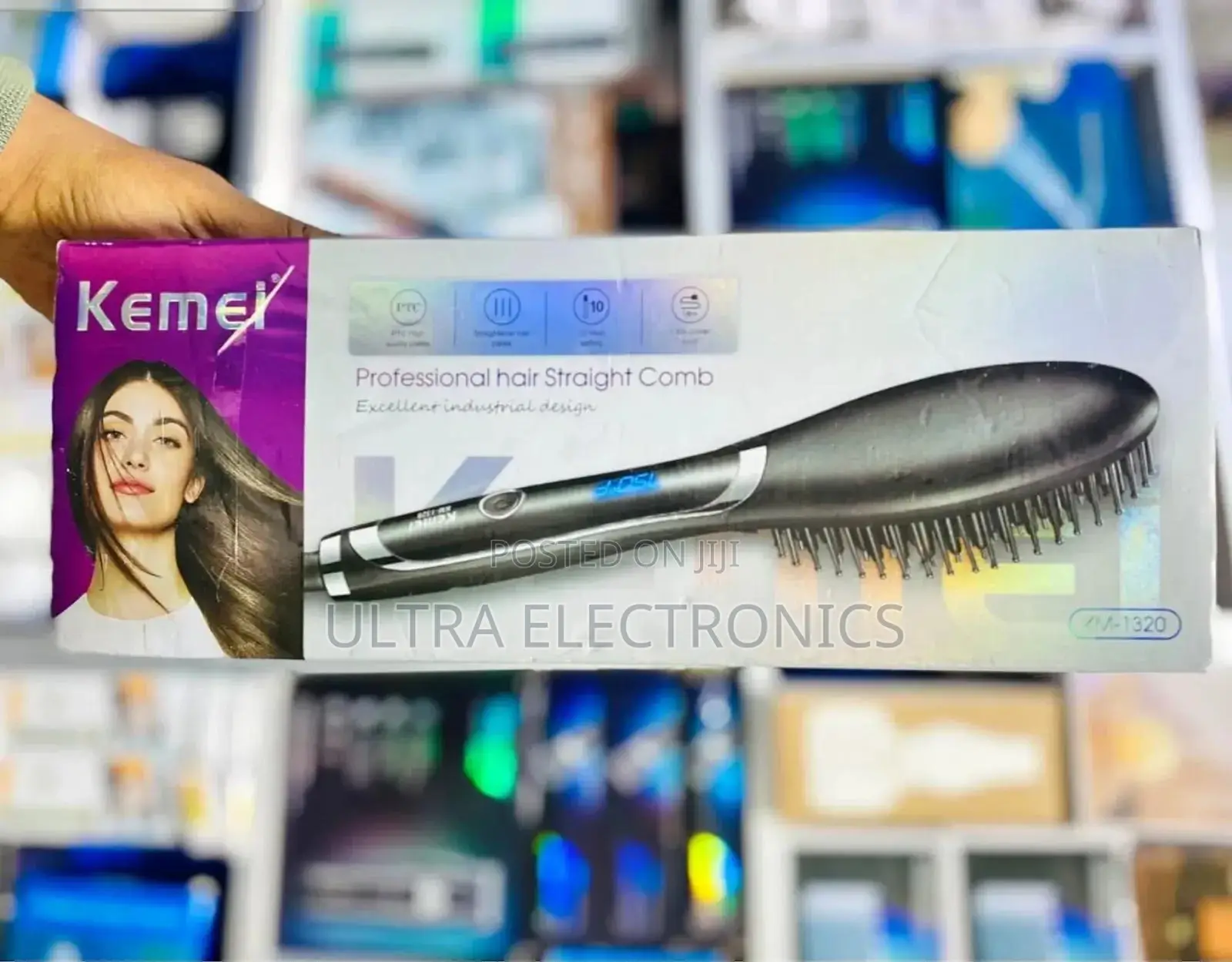 Kemei Km-1320 Hair Straightener Brush.