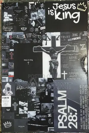Cross Collage Epoxy Art