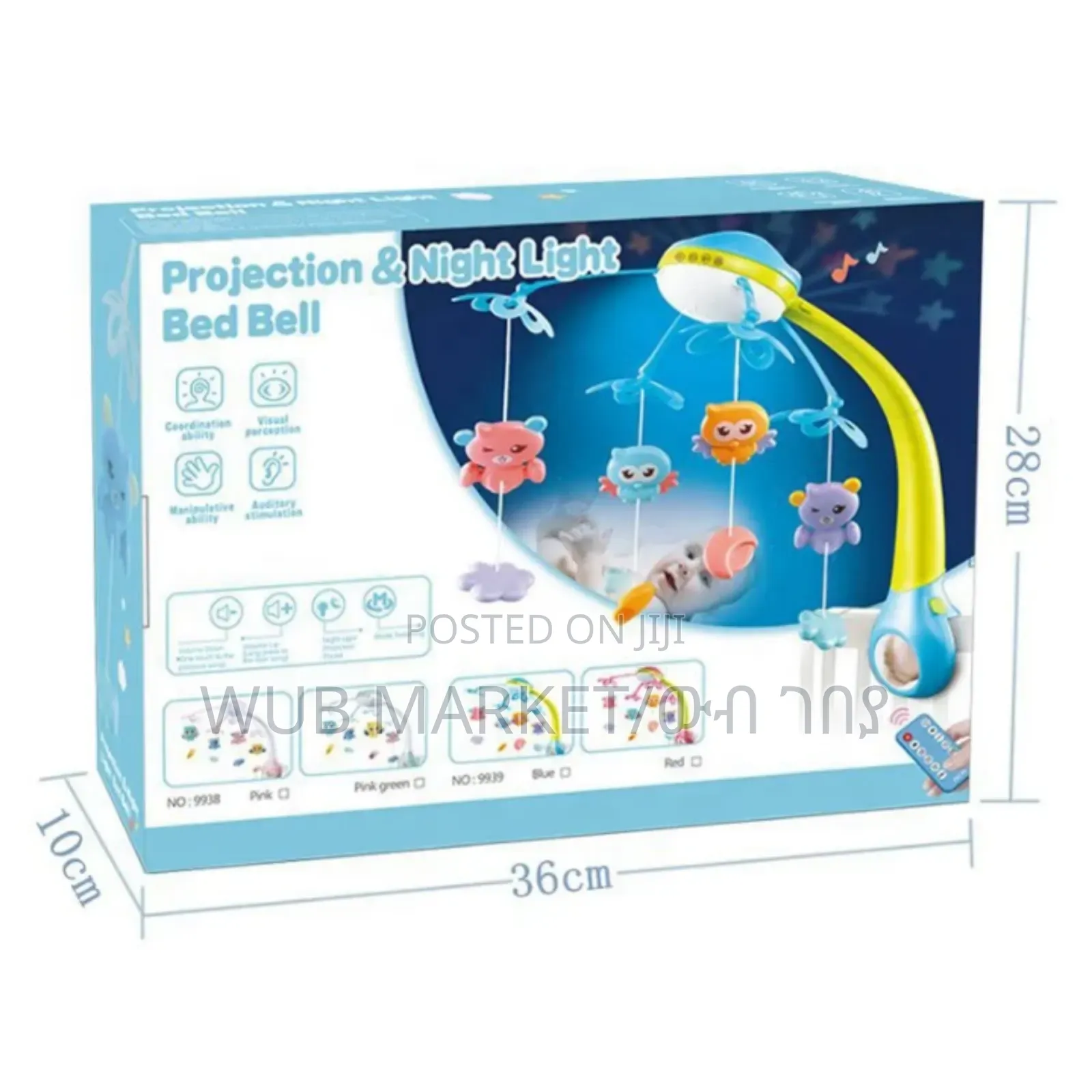 Projection and Night Light Remote Control Bed Bell