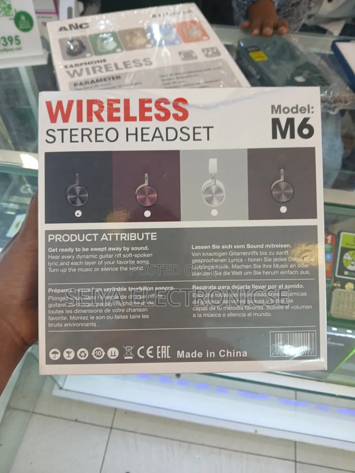 # M6 Wireless Bluetooth Headphones Active Noise-Canceling