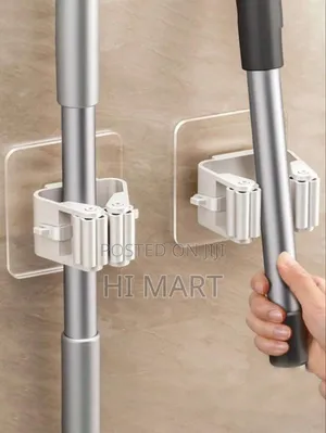 2pcs Punch Free Wall Mounted Strong Mop Hook