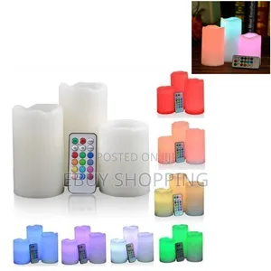 Led Color Changing Candles – Flickering Flame, Battery Powered, 3-Pack