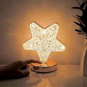 Crystal Star Table Lamp - የከዋክብት ቅርጽ ያለው የጌጣጌጥና የእራስጌ መብራት