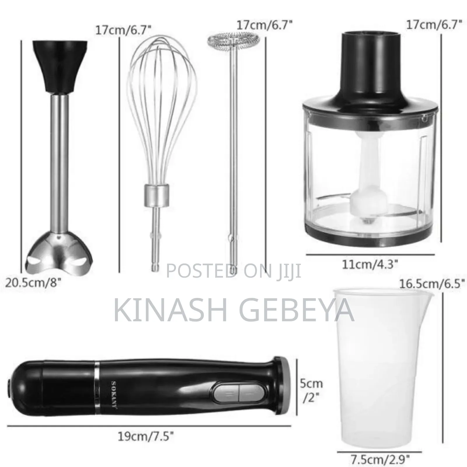 High Quality Sokany 5in1 Hand Blender