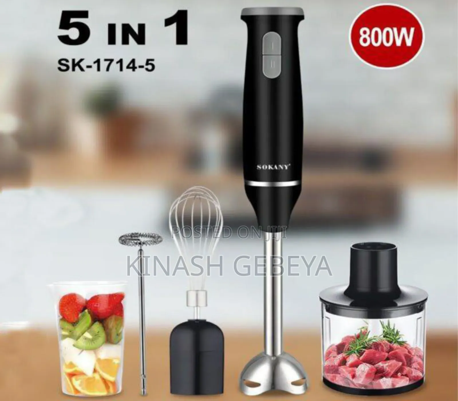 High Quality Sokany 5in1 Hand Blender