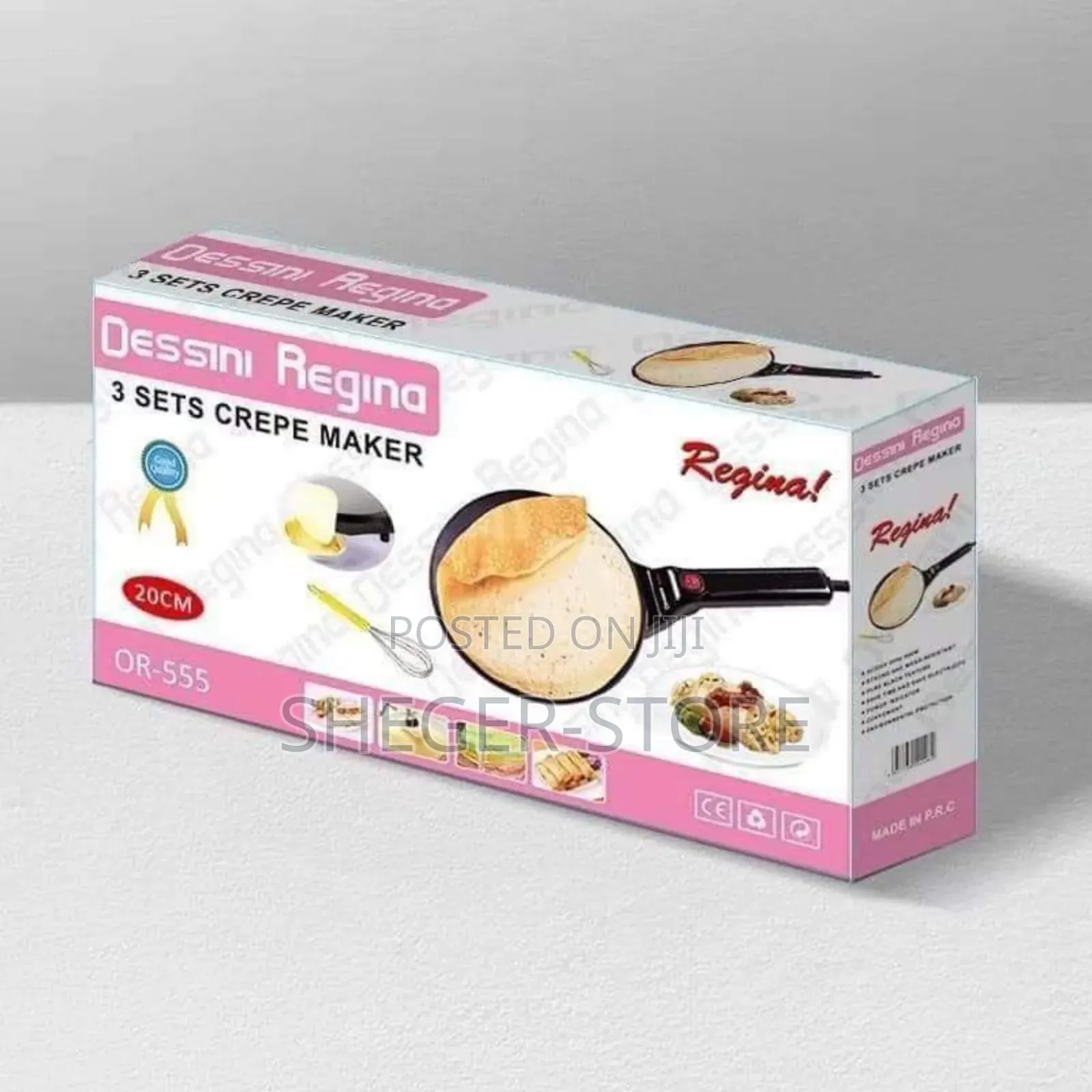 High Class Dessini Regina 3 Sets Crepe Maker (ቂጣ በቀላሉ ለመስራት)