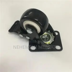 Black Brake Wheel Caster With Good Quality Double Bearing