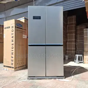Boss Sharp 4-Door French Door Refrigerator in Brushed Stainless Steel