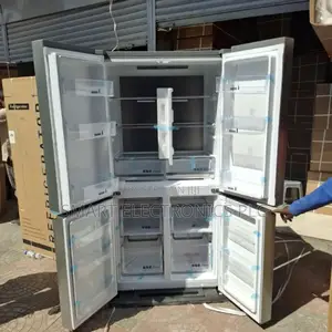 Boss Sharp 4-Door French Door Refrigerator in Brushed Stainless Steel