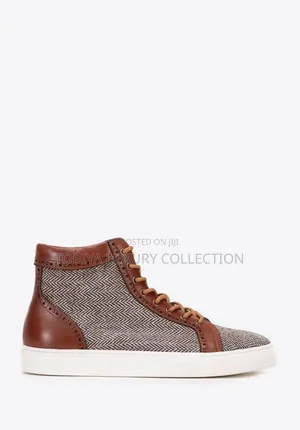Wittchens High-Top Leather Sneakers for Men Color : Brown