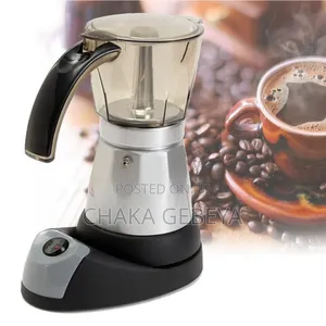 Electric Coffee Maker(6-cup)-aluminum Construction For Authentic Bunna