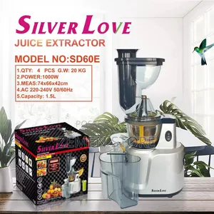 Silver Love Slow Juicer - 1000w ኃይለኛና ብዙ ጭማቂ የሚያወጣ ማሽን