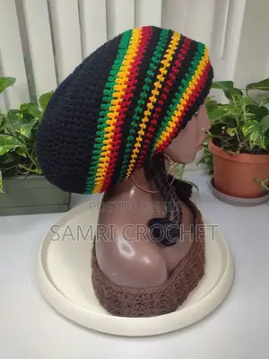 Handmade Crochet Rasta Hat – Unique Reggae Style (Negotiable)
