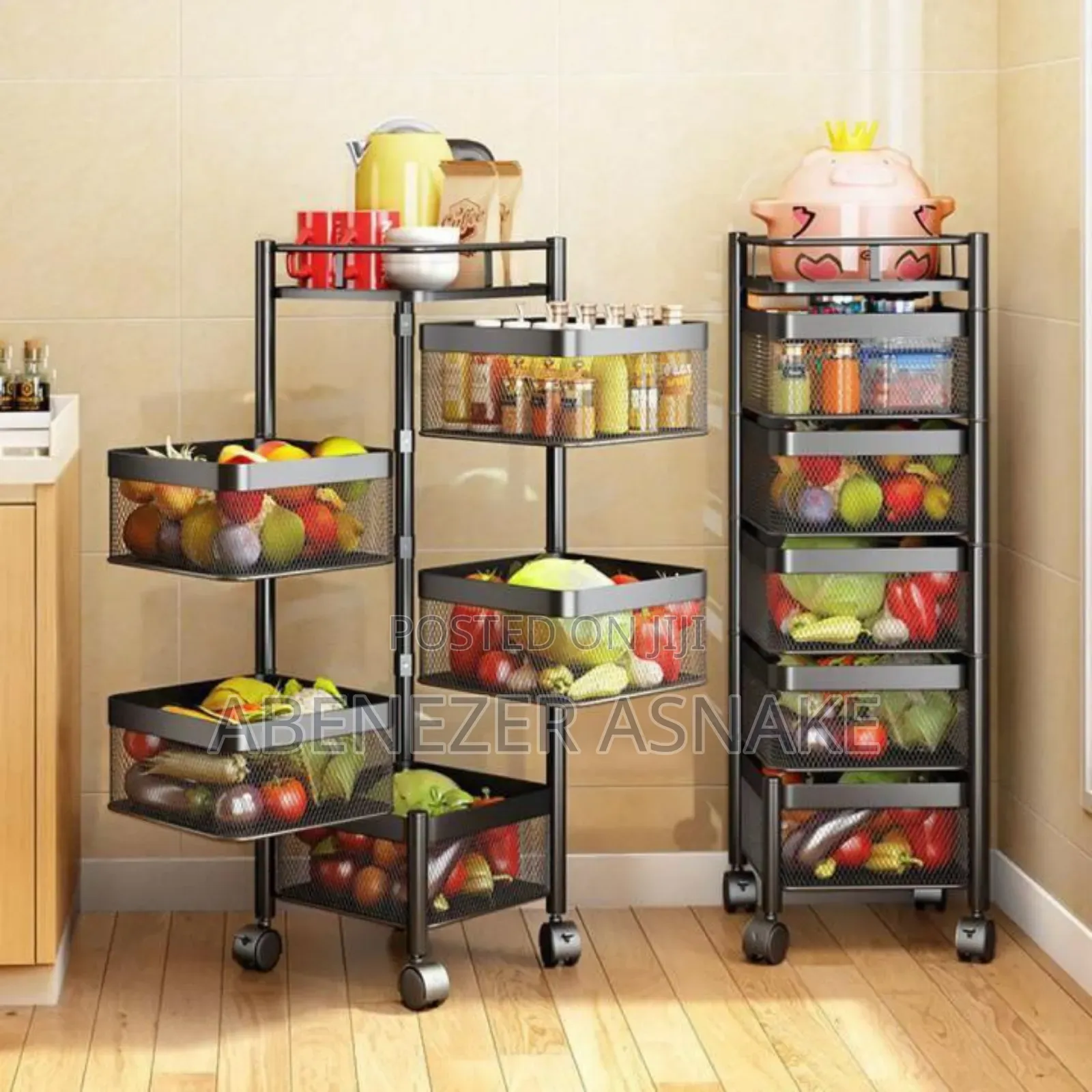 5 Layer Movable Kitchen Storage Rack