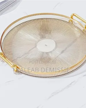 3 Pcs Acrylic Serving Tray 3 የተለያየ ሳይዝ በ አንድ
