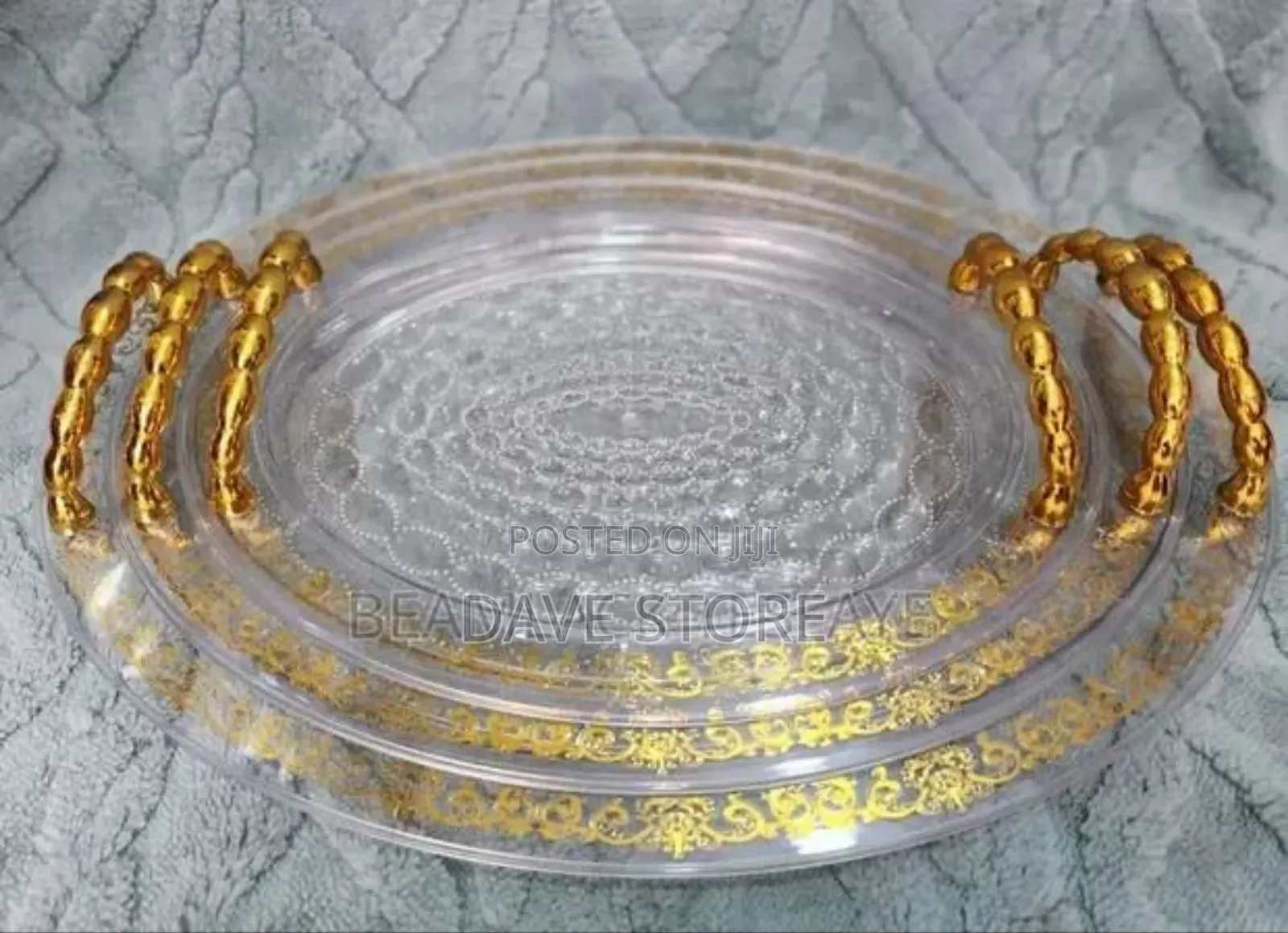 3 PCS Acrylic Serving Tray