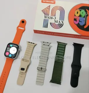Original Wisme Series 10 Smart Watch ከ5 ማሰሪያ Belts ጋር