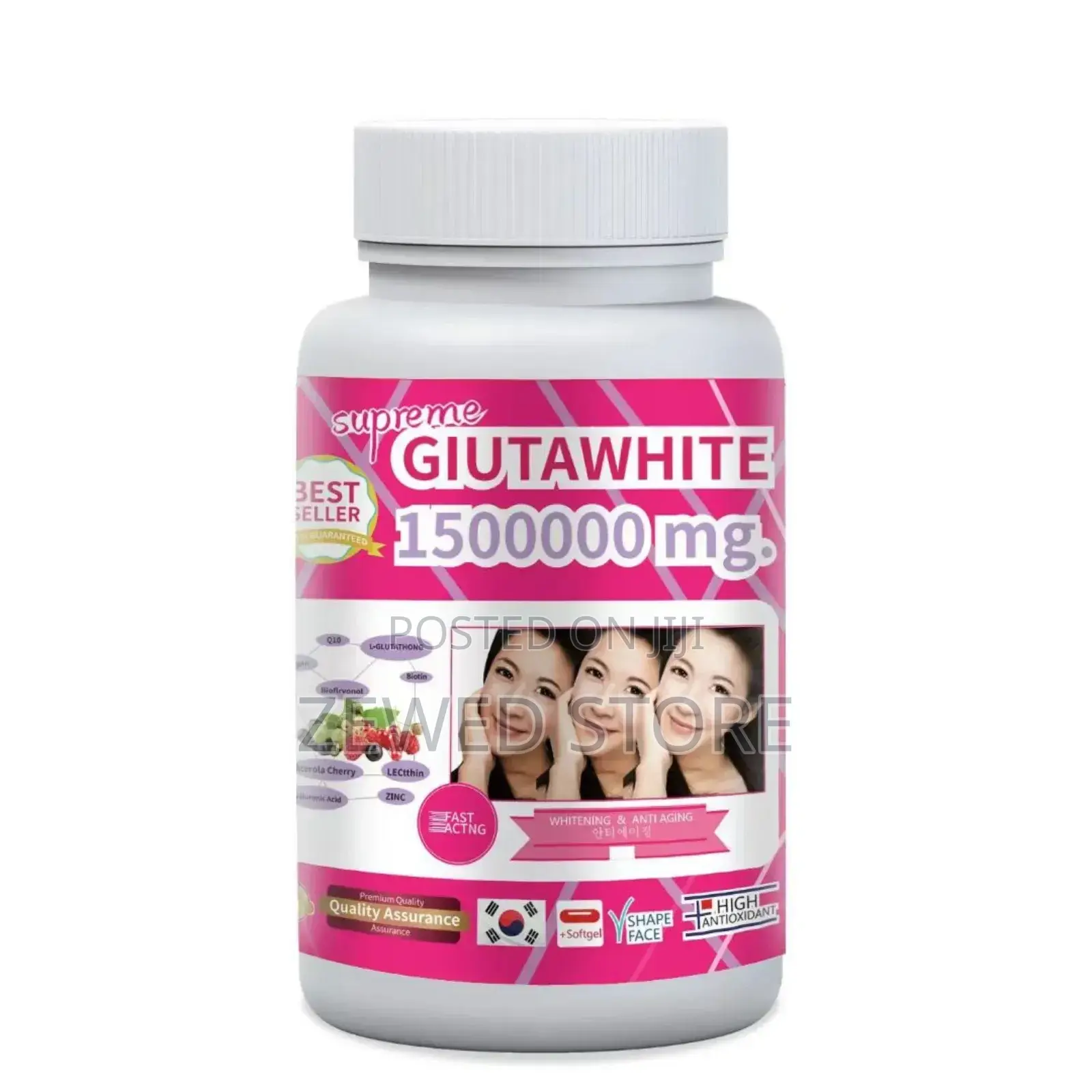 Glutawhite(Sweet) 1,500,000mg – Skin Whitening Anti-Aging Softgels