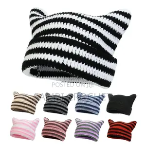 Handmade Crochet Cat Style Beanie Soft Stylish (Price Negotiable)