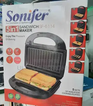 Sandwich Maker Sonifer 5-in-1 Maker, Specifically Model Sf-6114.