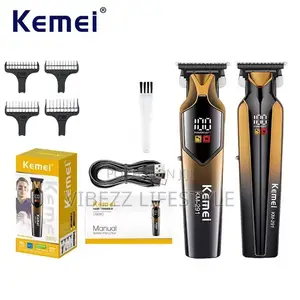 Kemei Professional Hair Trimmer – Digital Display Rechargeable