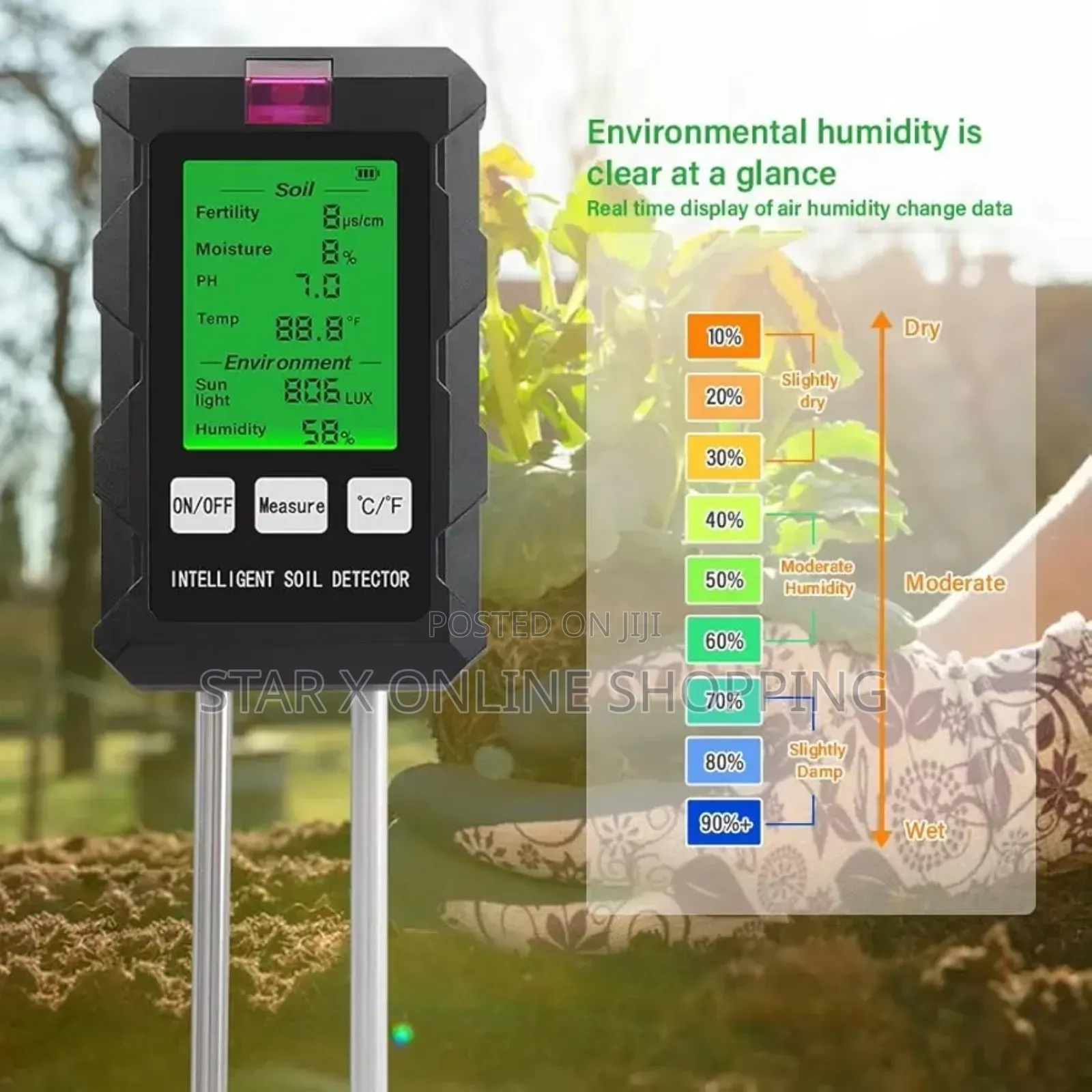 6 in One Soiled Moisture Meter