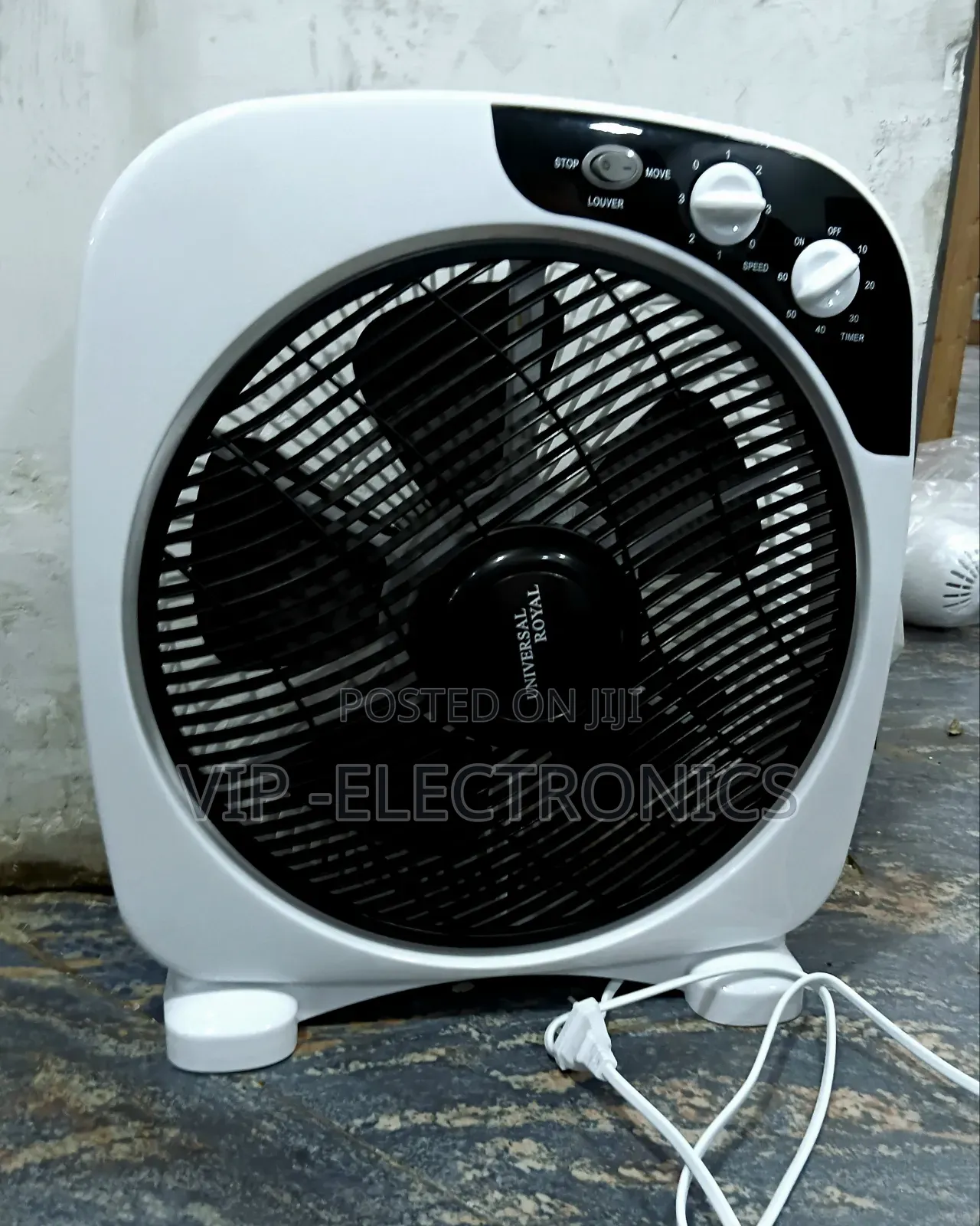 Universal Royal 12" Box Fan Cool Air St-1212 Elegant Design Super