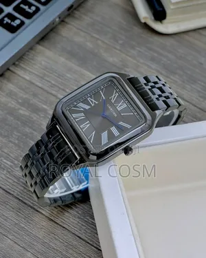 Black Cartier Santos Men's Watch