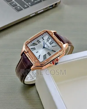Cartier Leather Strap Men's Watch